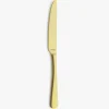 Set de 12 cuchillos de mesa de acero inoxidable dorado 24cm Zafra