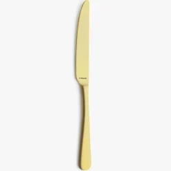 Set de 12 cuchillos de mesa de acero inoxidable dorado 24cm Zafra