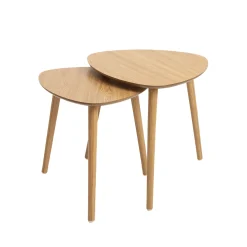 Set de 2 mesas auxiliares de madera Sevilla 44,5cm