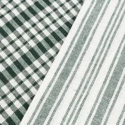 Set de 2 paños de algodón con rayas verde Midson45x65cm