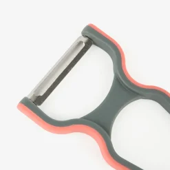 Set de 3 peladores de acero inoxidable y plástico 12cm