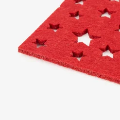 Set de 4 posavasos fieltro Estrellas 10x10cm
