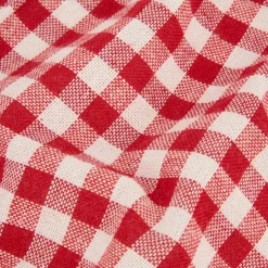 Set de 2 servilletas de algodón rojo Vichy 43x43cm