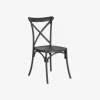 Set de 4 sillas de comedor gris oscuro Cassie 48x43x91cm