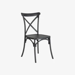 Set de 4 sillas de comedor gris oscuro Cassie 48x43x91cm