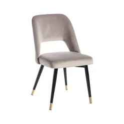 Set de 2 sillas de comedor velvet gris Mayah 56x49x83cm