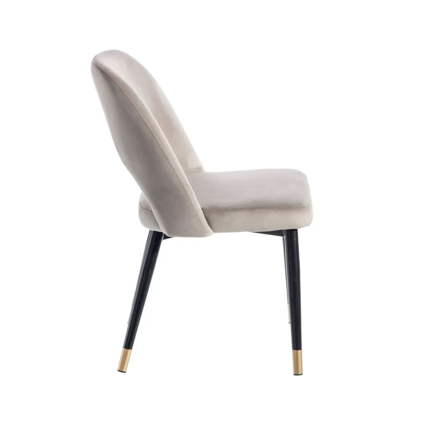 Set de 2 sillas de comedor velvet gris Mayah 56x49x83cm