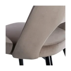 Set de 2 sillas de comedor velvet gris Mayah 56x49x83cm
