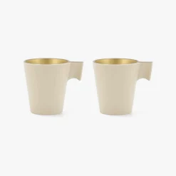 Set de 2 tazas de vidrio café expresso 8cl Nieve