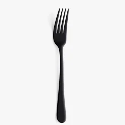 Set de 12 tenedores de mesa de acero inoxidable negro 22cm Zafra