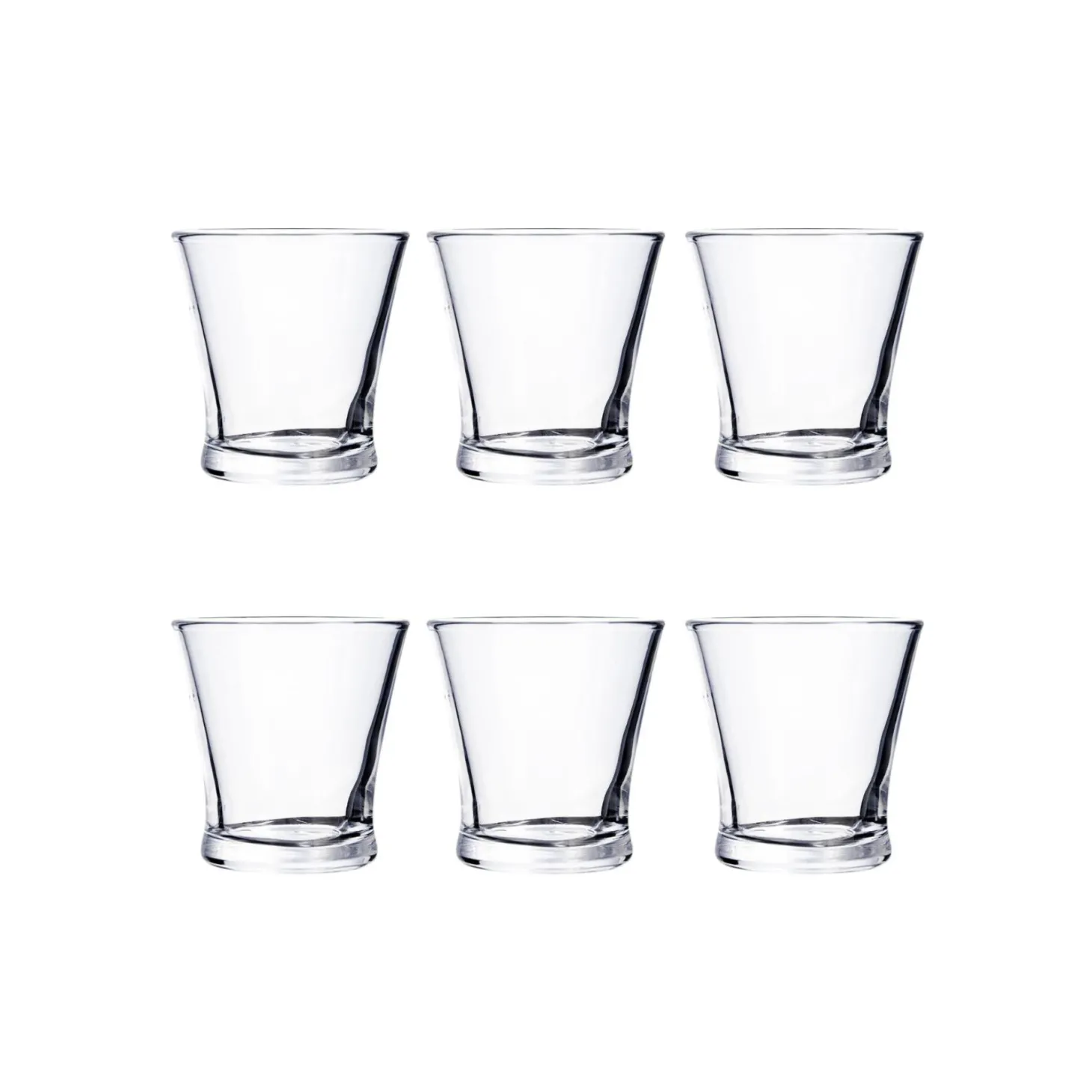 Set de 6 vasos de cristal de carajillo 10cl