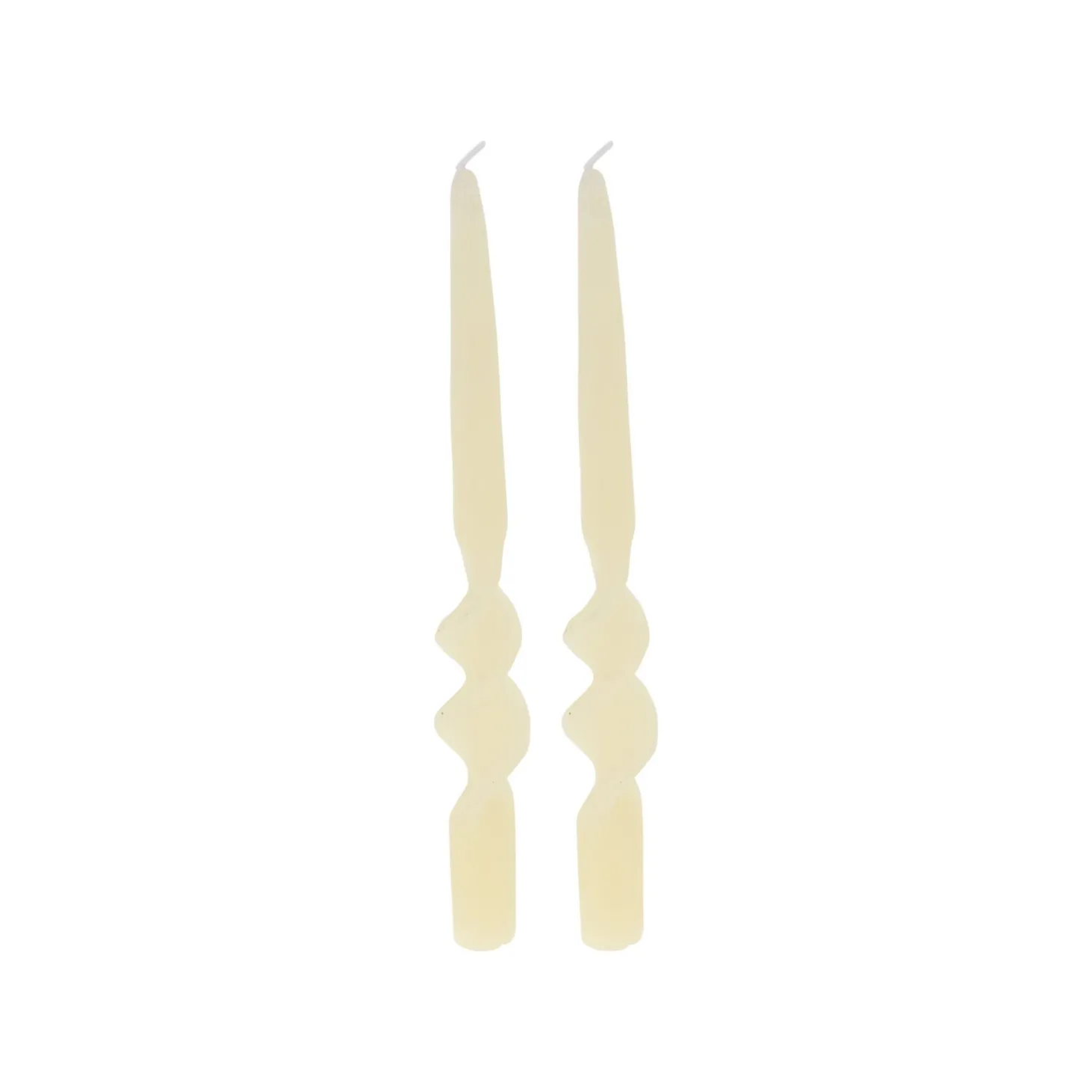 Set de 2 velas candelabro blanco 26cm
