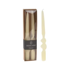 Set de 2 velas candelabro blanco 26cm