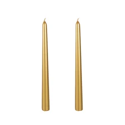 Set de 2 velas candelabro oro 25cm