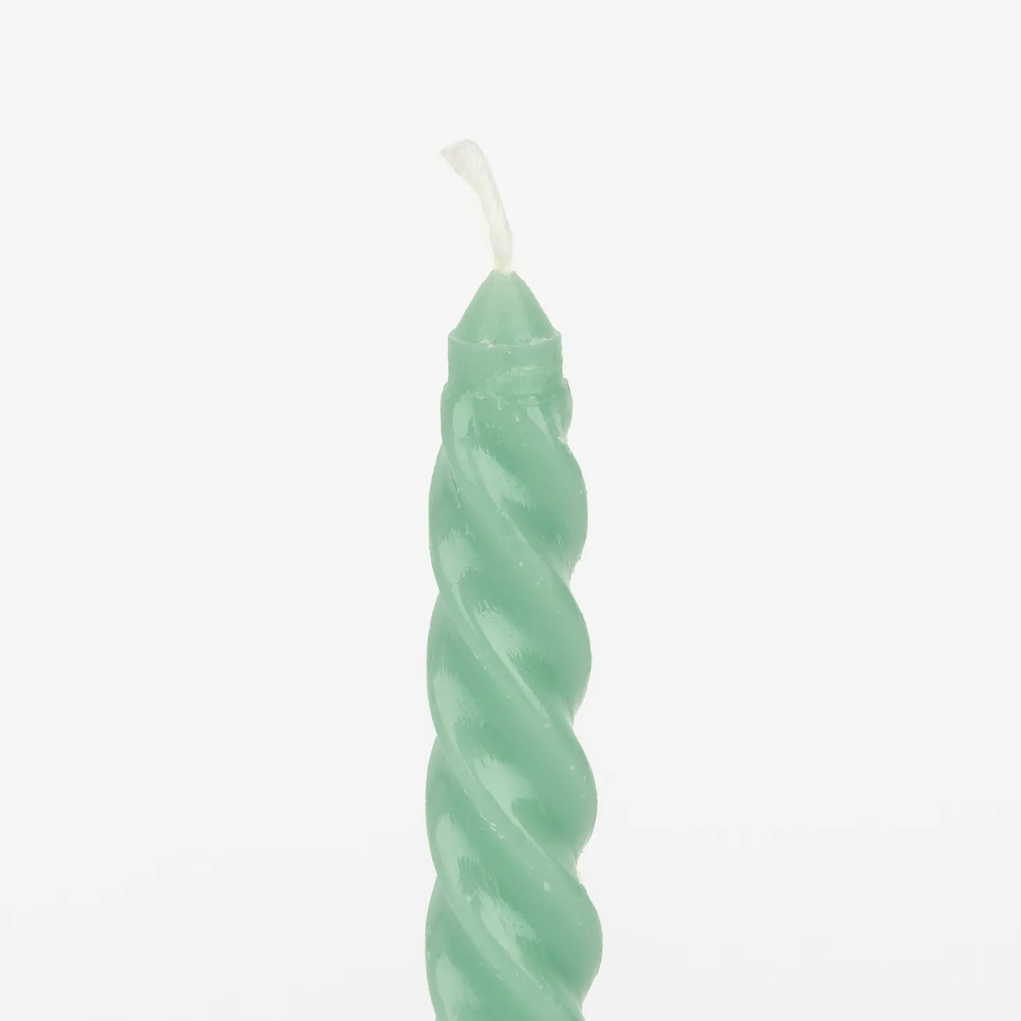 Set de 6 velas decorativas para candelabro verde Ø2x20cm
