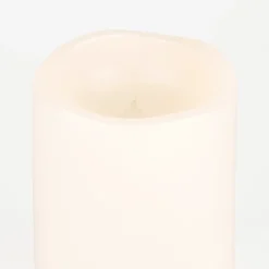 Set de 3 velas LED marfil con mando 15-20-25 cm