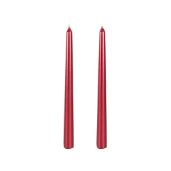 Set de 2 velas para candelabro rojo 25cm