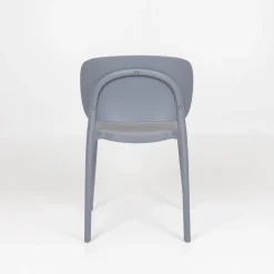 Silla de comedor apilable gris Daniela 50x49x77,5cm