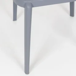 Silla de comedor apilable gris Daniela 50x49x77,5cm