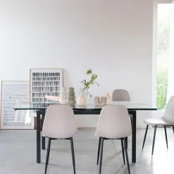 Silla de comedor beige arena Concept 45x55x86cm