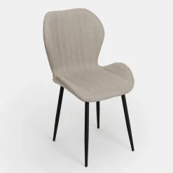 Silla de comedor beige Lydia 54x50x86cm Clau&Chloe