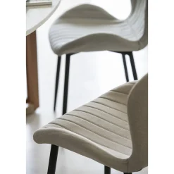 Silla de comedor beige Lydia 54x50x86cm Clau&Chloe