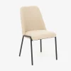 Silla de comedor borreguito beige Mina 49x60x91cm