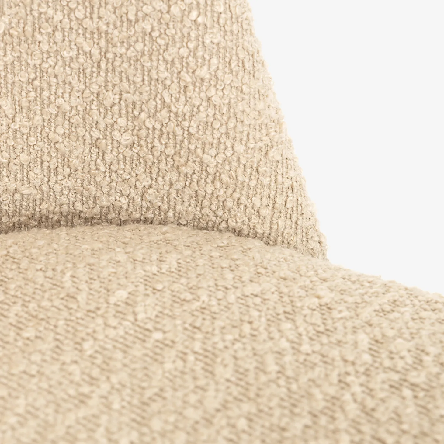 Silla de comedor borreguito beige Mina 49x60x91cm