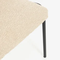 Silla de comedor borreguito beige Mina 49x60x91cm