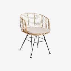Silla de comedor con cojín 52x66x77cm