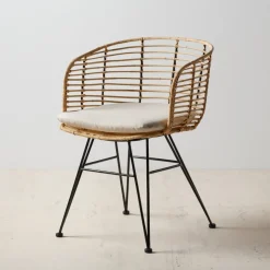 Silla de comedor con cojín 52x66x77cm
