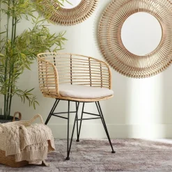 Silla de comedor con cojín 52x66x77cm