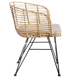 Silla de comedor con cojín 52x66x77cm