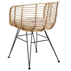 Silla de comedor con cojín 52x66x77cm