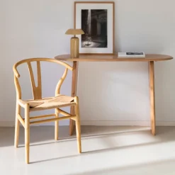 Silla de comedor de madera de olmo Irma 49x42x78cm Clau&Chloe
