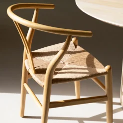 Silla de comedor de madera de olmo Irma 49x42x78cm Clau&Chloe