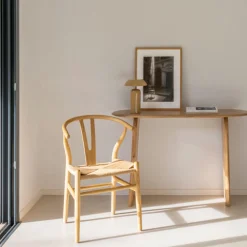 Silla de comedor de madera de olmo Irma 49x42x78cm Clau&Chloe