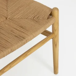 Silla de comedor de madera de olmo Irma 49x42x78cm Clau&Chloe