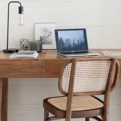 Silla de comedor de madera de olmo Cibran 45x41x83cm Clau&Chloe