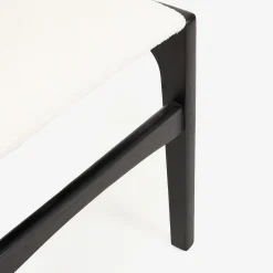 Silla de comedor de madera de olmo negra Jana 48x44x79cm Clau&Chloe