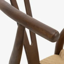 Silla de comedor de madera de olmo marrón oscuro Irma 49x42x78cm Clau&Chloe