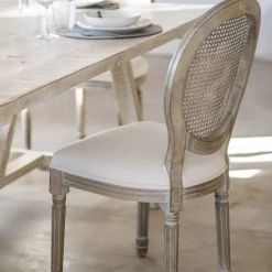 Silla de comedor de madera de abedul beige Monarch 50x56x96cm