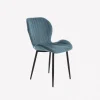 Silla de comedor de terciopelo azul Lydia 54x50x86cm Clau&Chloe