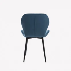 Silla de comedor de terciopelo azul oscuro Lydia 54x50x86cm Clau&Chloe