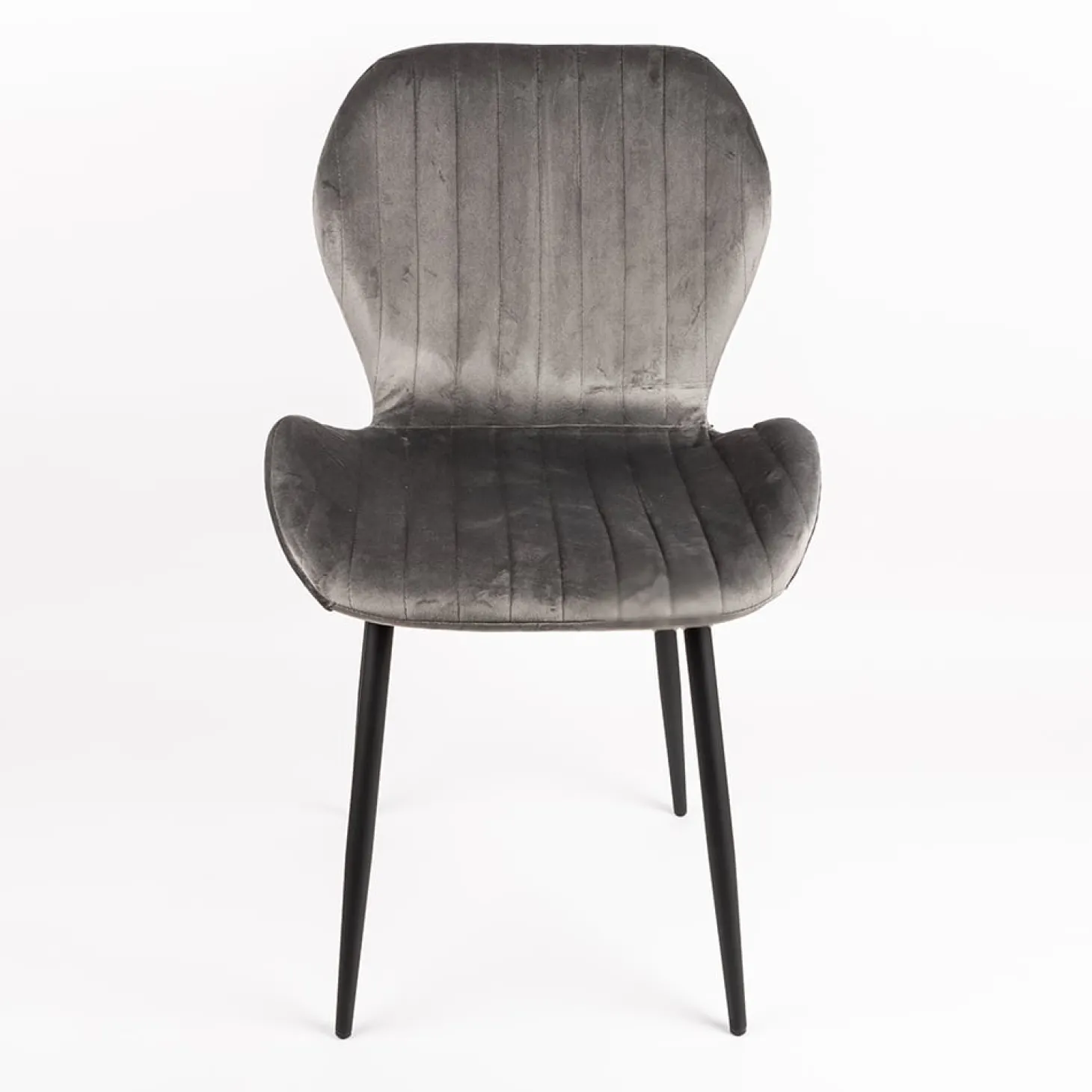 Silla de comedor de terciopelo gris Lydia 54x50x86cm Clau&Chloe