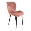 Silla de comedor de terciopelo rosa Lydia 54x50x86cm Clau&Chloe
