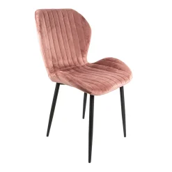 Silla de comedor de terciopelo rosa Lydia 54x50x86cm Clau&Chloe