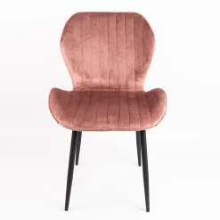 Silla de comedor de terciopelo rosa Lydia 54x50x86cm Clau&Chloe