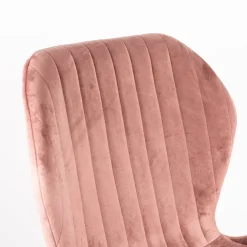 Silla de comedor de terciopelo rosa Lydia 54x50x86cm Clau&Chloe