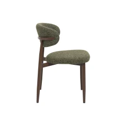 Silla de comedor efecto madera verde Martina 54x52x76cm Clau&Chloe